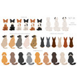 sitting dogs backside clipart rear view vector image