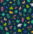 jungle wildlife pattern vector image