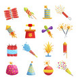 pyrotechnic devices for festival or holiday vector image vector image