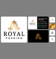 royal fashion logo vector image