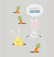 happy easter greeting card cute cartoon vector image vector image