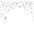 red and blue confetti template for 4th july vector image vector image