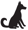 silhouette of dog vector image