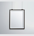 isolated picture frame on wall vector image vector image