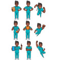 nurse indian male set vector image