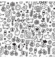 summer doodles pattern vector image vector image