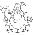 Cartoon wizards casting spells Royalty Free Vector Image