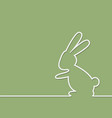 easter rabbit on green background vector image