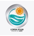icon of yellow sun vector image