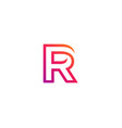 letter r logo icon design template elements vector image