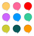 bright colored speech banners on white background vector image vector image