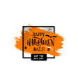 halloween sale banner with frame blob spiders vector image vector image