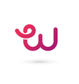 letter w logo icon design template elements vector image vector image