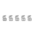 open gift box icon set vector image