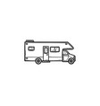 recreational vehicle hand drawn outline doodle vector image