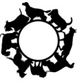 logo with dogs on a white background vector image vector image