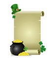 blank paper for text of saint patricks day concept vector image