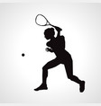 female squash silhouette player vector image