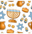 hanukkah seamless pattern vector image