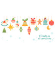 christmas toys banner vector image