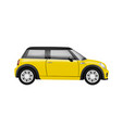 compact car in on white background vector image