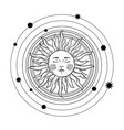 in vintage mystic style boho vector image