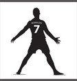 cristiano ronaldo silhouette the can be used vector image