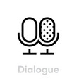 dialogue icon editable outline vector image vector image
