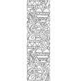 doodle hearts seamless border entangle vector image
