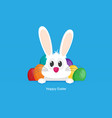 easter bunny in flat style vector image vector image