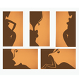 beauty salon and solarium cards vector image vector image