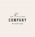 r letter mark signature hipster vintage logo icon vector image