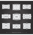 vintage filigree frames set on chalkboard vector image
