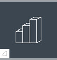 bar chart related line icon vector image vector image