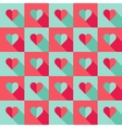 blue and pink hearts in flat style vector image vector image