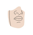 greek face statue fragment ancient sculpture vector image vector image
