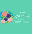 horizontal rose bud ultraviolet sale banner vector image vector image