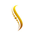 initial s golden jewelry symbol graphic vector image vector image