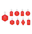 red sticker with price special offer tags of sale vector image vector image