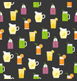 beverage summer theme seamless pattern vector image vector image