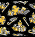 christmas seamless pattern vector image