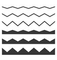 seamless wave and zigzag pattern set on white vector image vector image