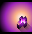 3d glowing christian cross background vector image