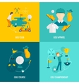 golf icons flat vector image vector image