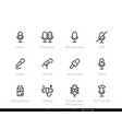 microphone icons stereo journalistic studio vector image