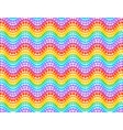 rainbow colors dotted waves seamless pattern vector image