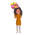 girl cartoon character vector image