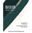 green gold tender invitation old luxury vector image