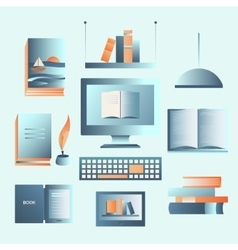 Book set Royalty Free Vector Image - VectorStock