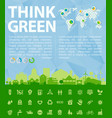 think green with small town vector image